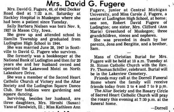 Lakewood Motel - June 1977 Former Owner Passes Away